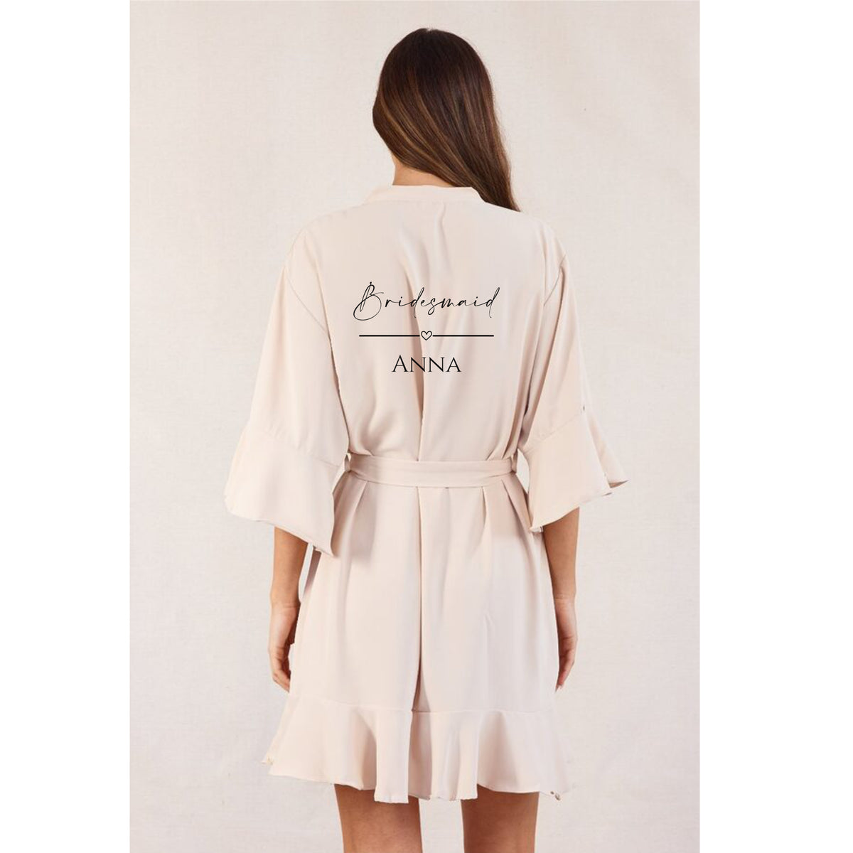 Classic Bridal Party Robe – personalised wedding robe with naame printed